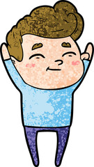 happy cartoon man