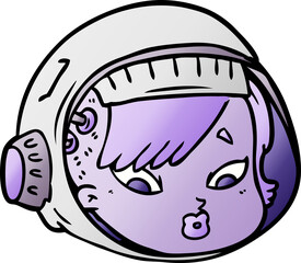 cartoon astronaut face