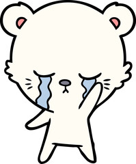 crying cartoon polarbear