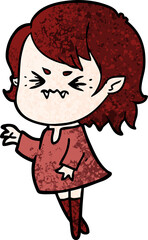 annoyed cartoon vampire girl