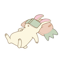 It's a cute rabbit illustration