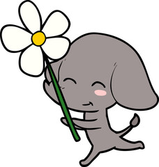cute cartoon elephant running