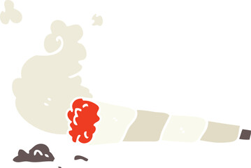 flat color style cartoon cigarette
