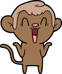 cartoon laughing monkey