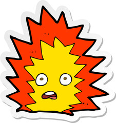 sticker of a cartoon explosion