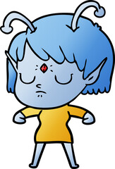 cartoon alien girl