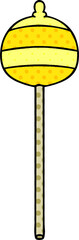 comic book style quirky cartoon golden sceptre