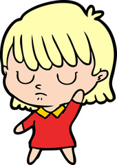 Obraz premium cartoon woman