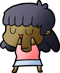 cartoon woman laughing