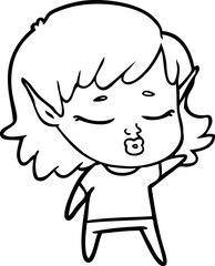 pretty cartoon elf girl