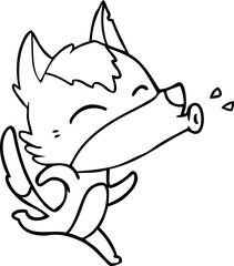 howling wolf cartoon