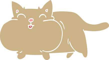 cartoon doodle happy cat