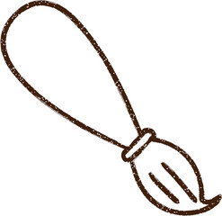 Paint Brush Charcoal Drawing