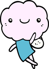cute cloud head creature