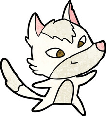 friendly cartoon wolf