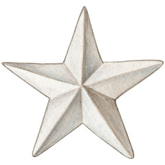 watercolor hand drawn decorative rustic star © angela0982