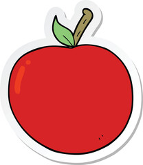 sticker of a cartoon apple