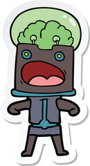 sticker of a cartoon robot