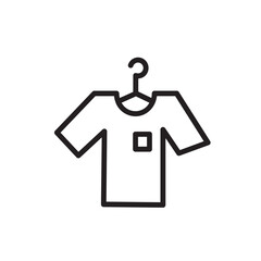 Shirt Hanger Front Outline Icon