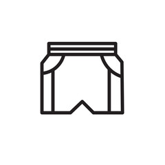 Shorts Clothes Fashion Outline Icon