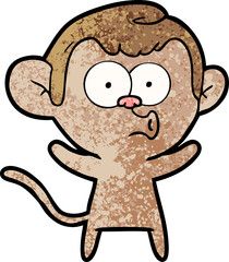 cartoon surprised monkey