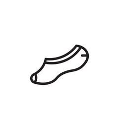 Clothes Running Sock Outline Icon