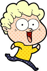 Obraz premium excited man cartoon