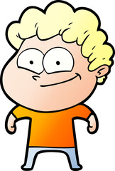 cartoon happy man