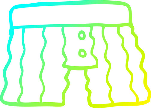 recommend clip art: cold gradient line drawing of a cartoon underwear