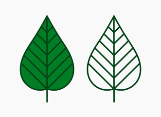 Leaf icons symbols.