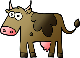 cartoon doodle farm cow
