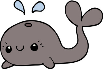 cute cartoon whale