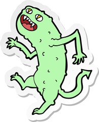 sticker of a cartoon monster