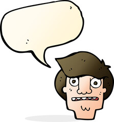 cartoon shocked face with speech bubble