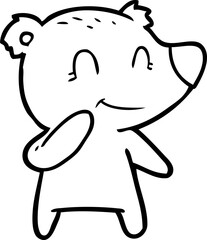 smiling polar bear cartoon