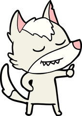 friendly cartoon wolf