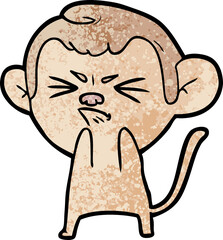 cartoon annoyed monkey