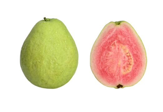 Pink guava isolated on transparent png