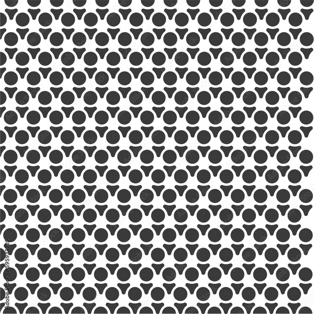 Poster geometric seamless pattern with abstract hand drawn shapes and circles