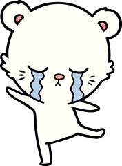 sad little polar bear cartoon