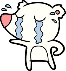 sad little polar bear cartoon
