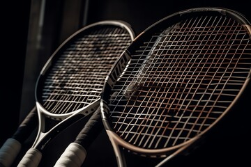 Tennis equipment rackets. Generative AI