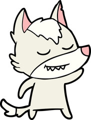 friendly cartoon wolf