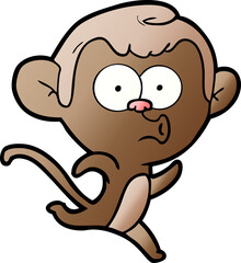 cartoon surprised monkey