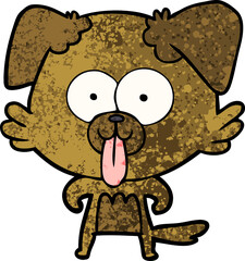 cartoon dog with tongue sticking out