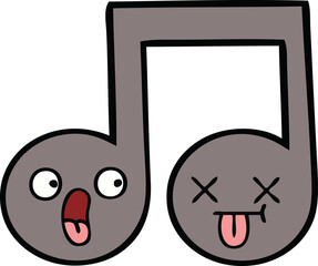 cute cartoon of a musical note