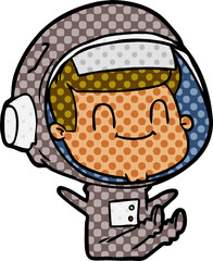 happy cartoon astronaut man © lineartestpilot
