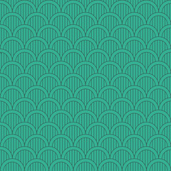 Abstract sashiko style japanese wave seamless pattern background
