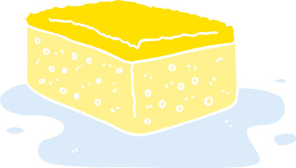 flat color illustration of sponge