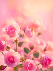 Obraz na płótnie Canvas Rose flower with copy space. Generative ai